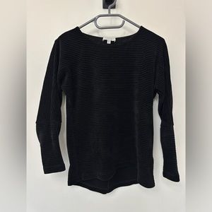 Black chenille sweater
